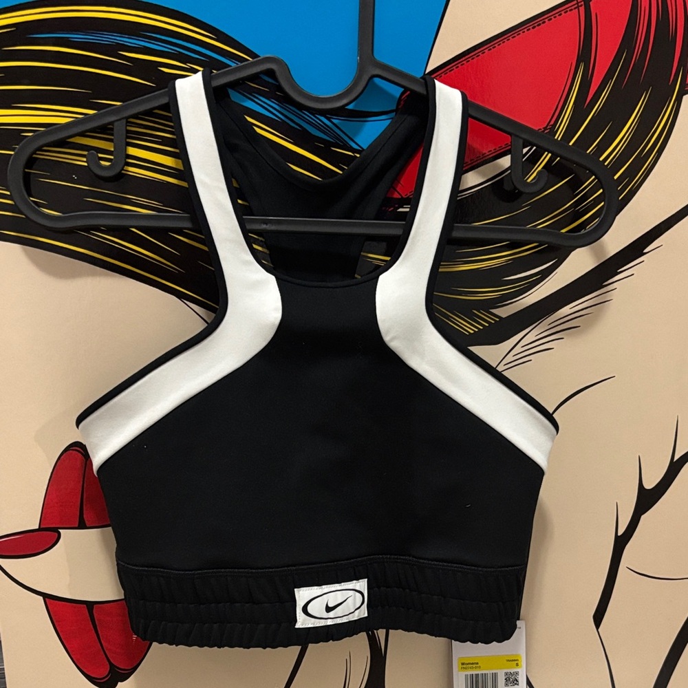 Nike Black and White Racerback Sports Bra